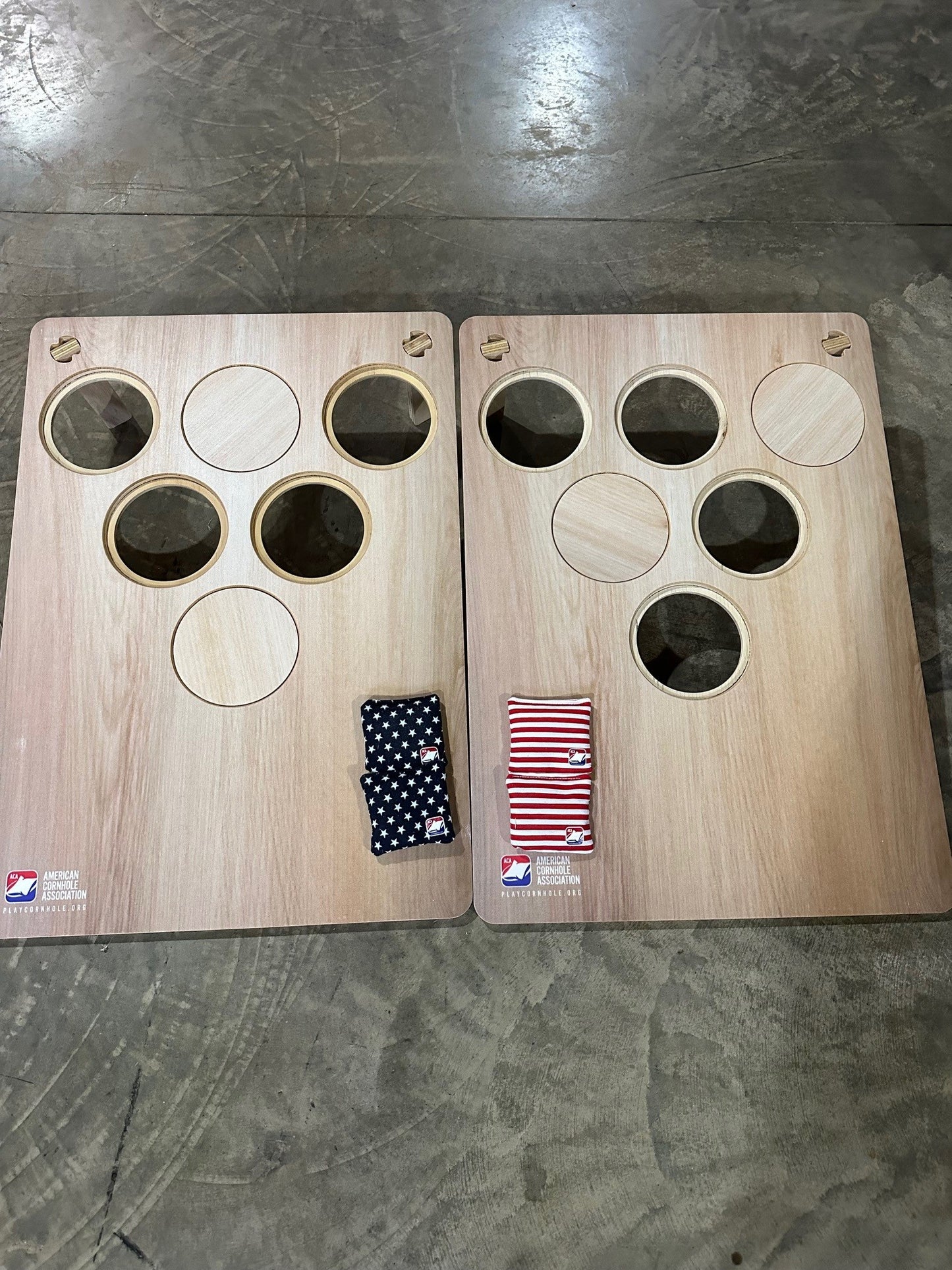 Scratch & Dent - Modern Lightwood Cornhole Pong Set