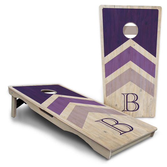 Purple Wedding Arrows Pro Solution Cornhole Boards