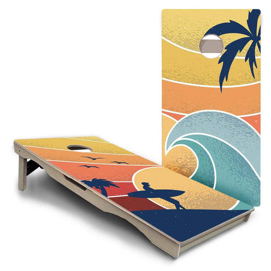 Retro Beach 3 Pro Solution Cornhole Boards