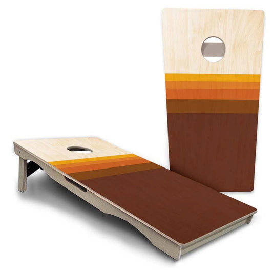 Retro Wood Gradient Pro Solution Cornhole Boards