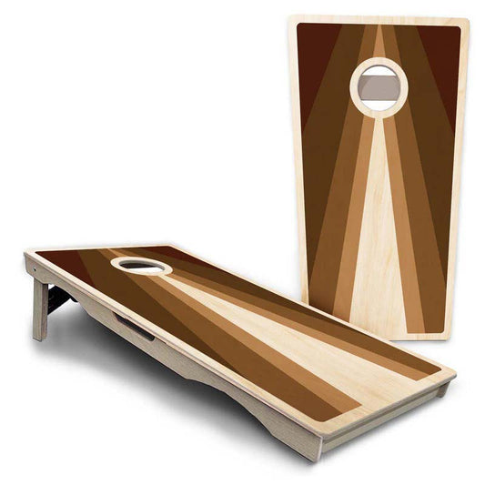 Retro Wood Triangle Pro Solution Cornhole Boards