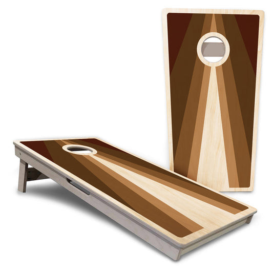 Retro Wood Triangle Pro All-Weather Cornhole Boards