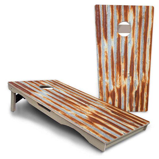 Rustic Tin Roof Pro Solution Cornhole Boards