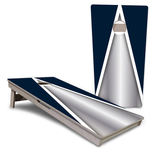 Silver/Blue Triangle Pro All-Weather Cornhole Boards