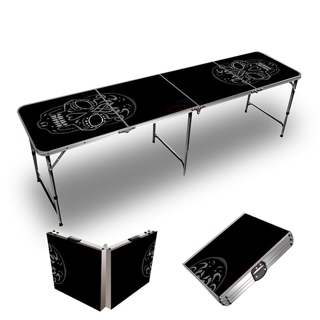 Skull Tiki Beer Pong Table