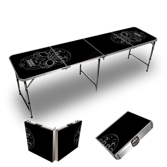 Skull Tiki Beer Pong Table