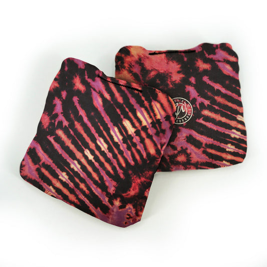 Black & Pink Tie Dye Pro Cornhole Bags