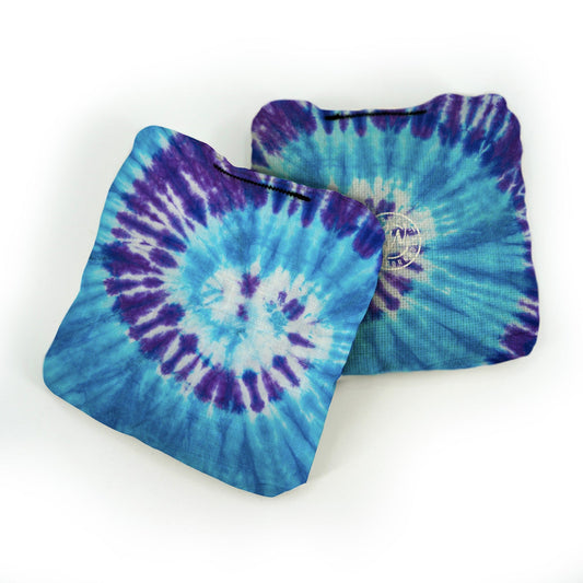Blue & Purple Spiral Pro Cornhole Bags