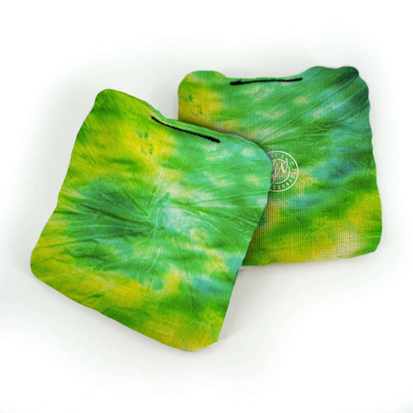 Green & Yellow Spiral Pro Cornhole Bags