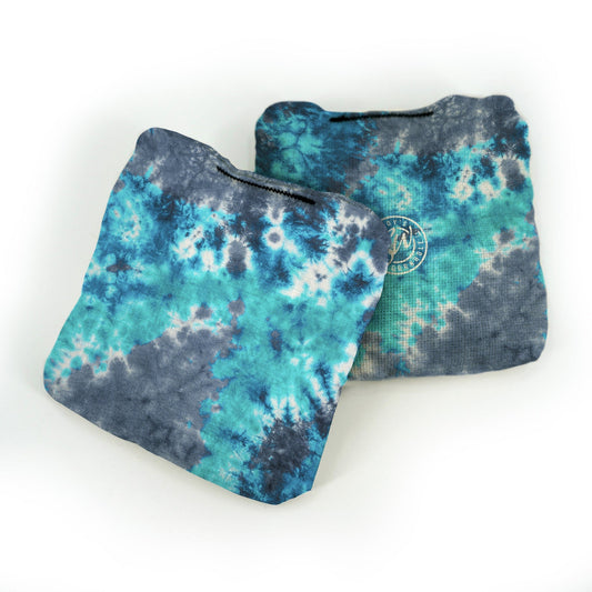 Grey & Blue Crumple Pro Cornhole Bags