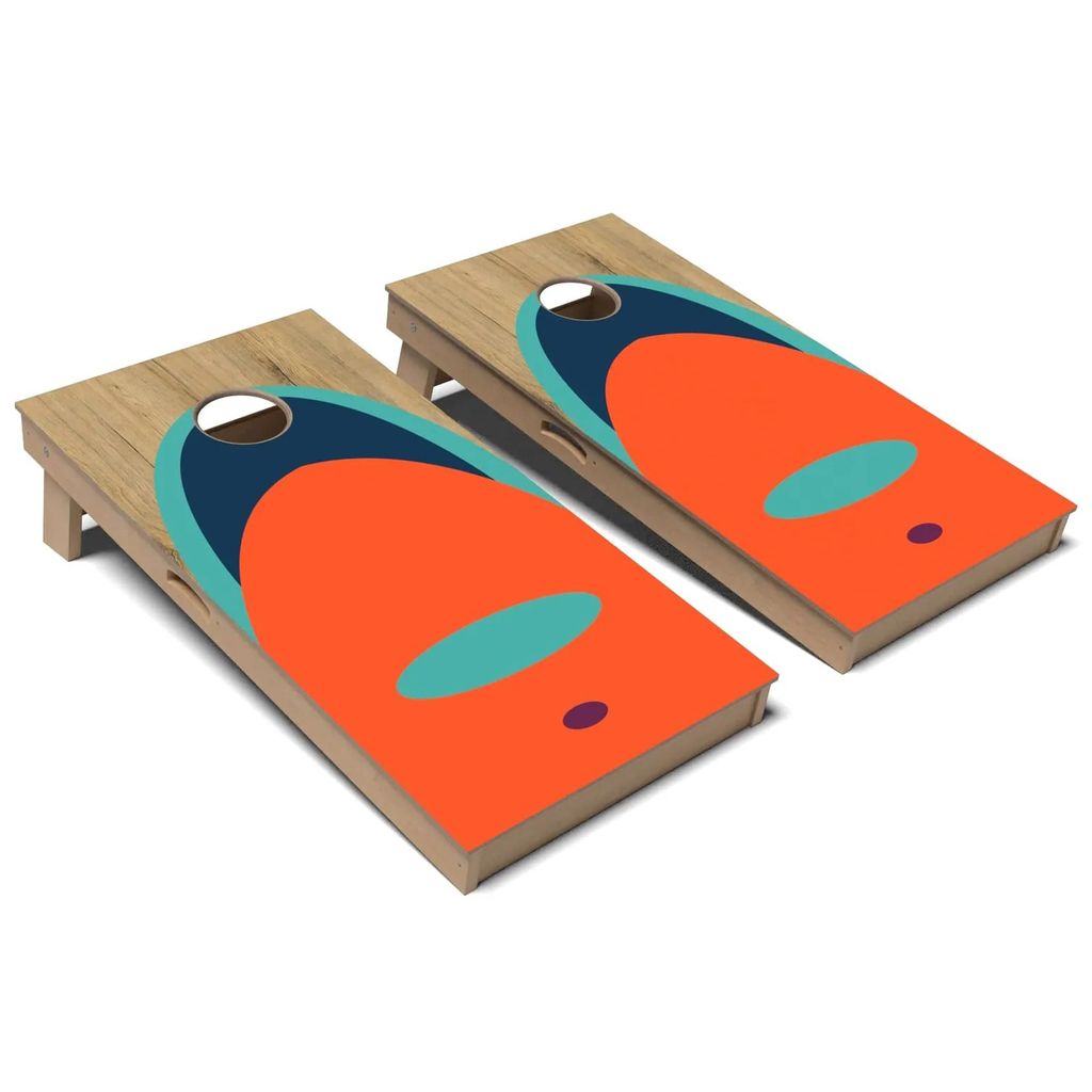 Surf Pattern Cornhole Board Set