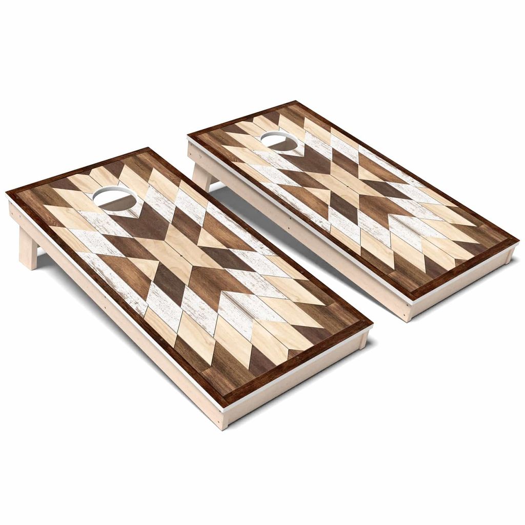 Geometric Pattern All-Weather Cornhole 