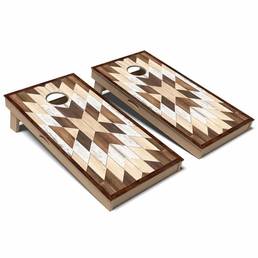 Geometric Pattern Cornhole Board Set