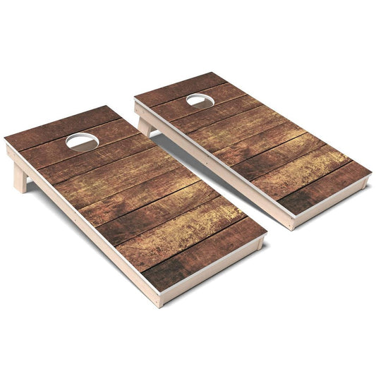 Antique Plank Wood All-Weather Cornhole 