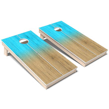 Aqua Blue Gradient All-Weather Cornhole 
