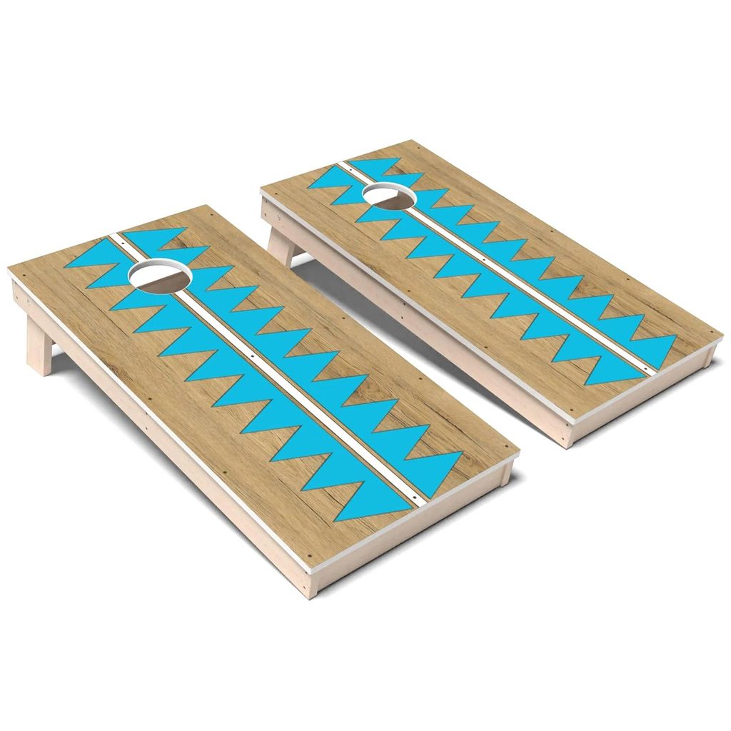 Aqua Blue Slice All-Weather Cornhole 