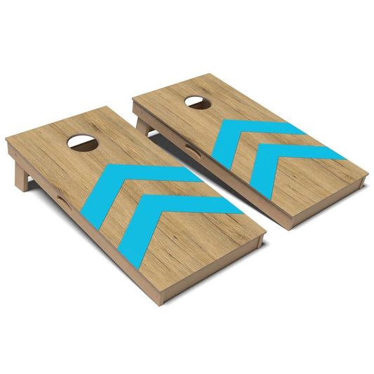 Aqua Chevron Cornhole Board Set