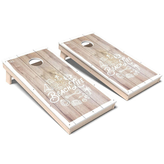 Beach Life Weatherproof Cornhole Boards