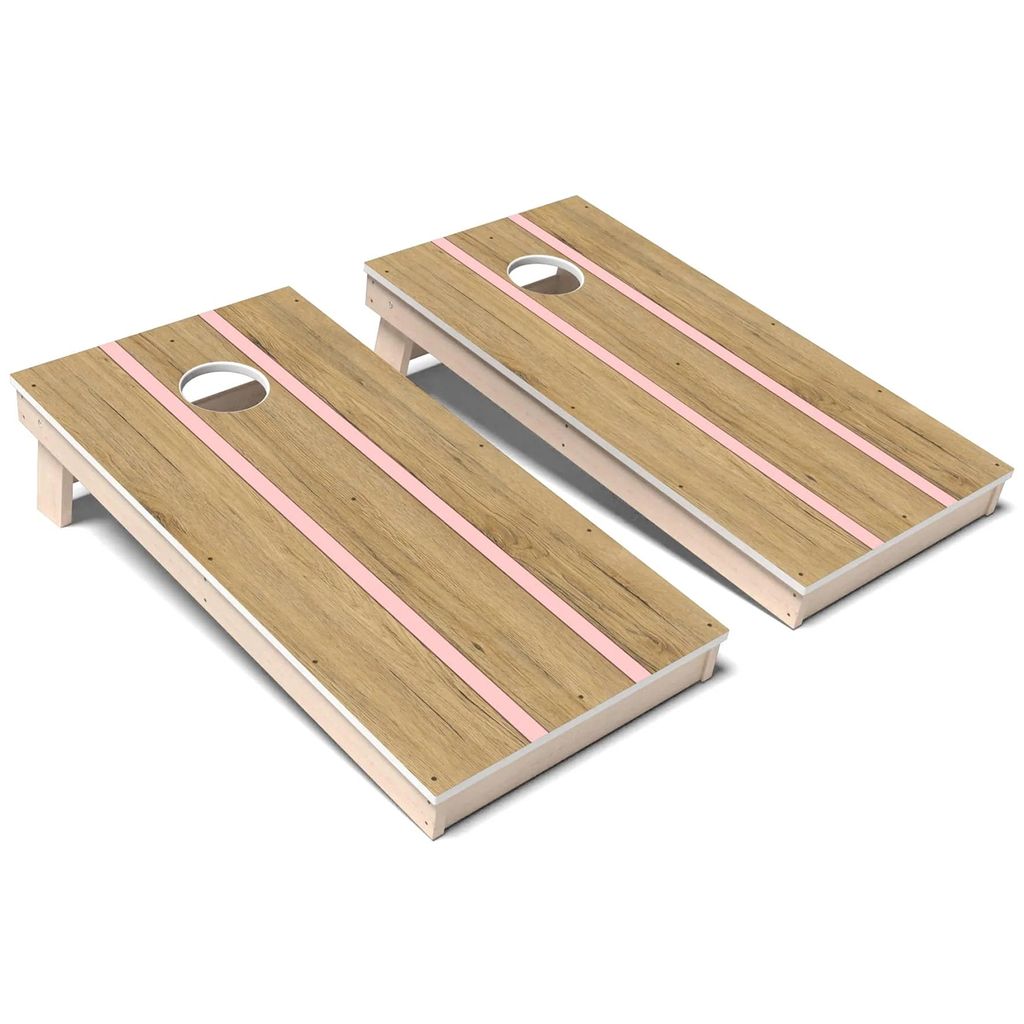 Blush Pinstripes All-Weather Cornhole 