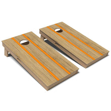 Burnt Orange Pinstripes Cornhole Board Set
