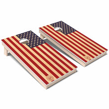 Butternut Wood American Flag Weatherproof Cornhole Boards
