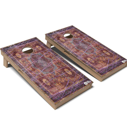 Bohemian Cyan Cornhole Board Set