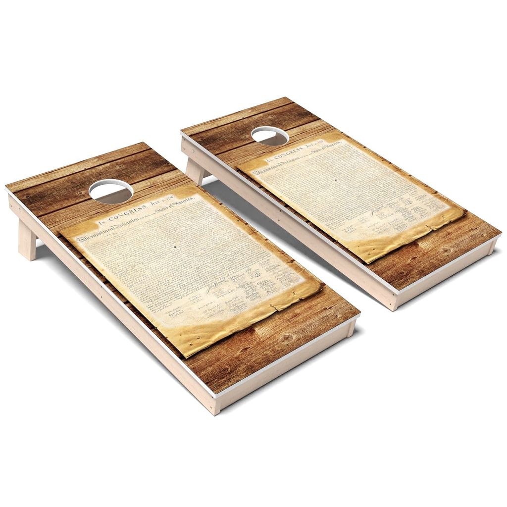American Flag Declaration Weatherproof Cornhole Boards