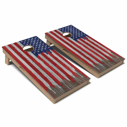 Drip American Flag Cornhole Board Set