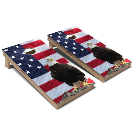 Eagle American Flag Cornhole Board Set