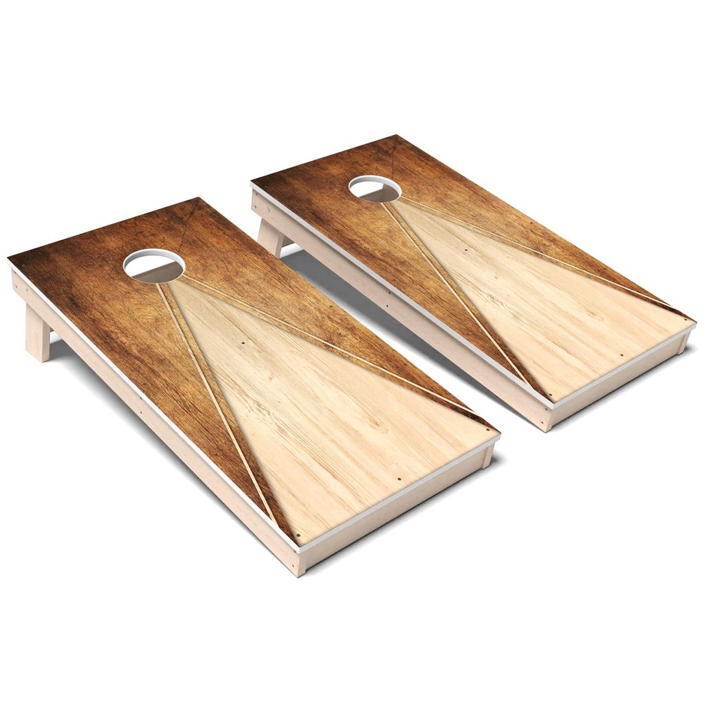 Faded Cherry Wood Triangle All-Weather Cornhole 