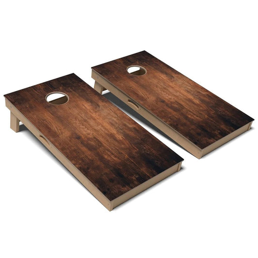 Faded Dark Stain Cornhole Board Set