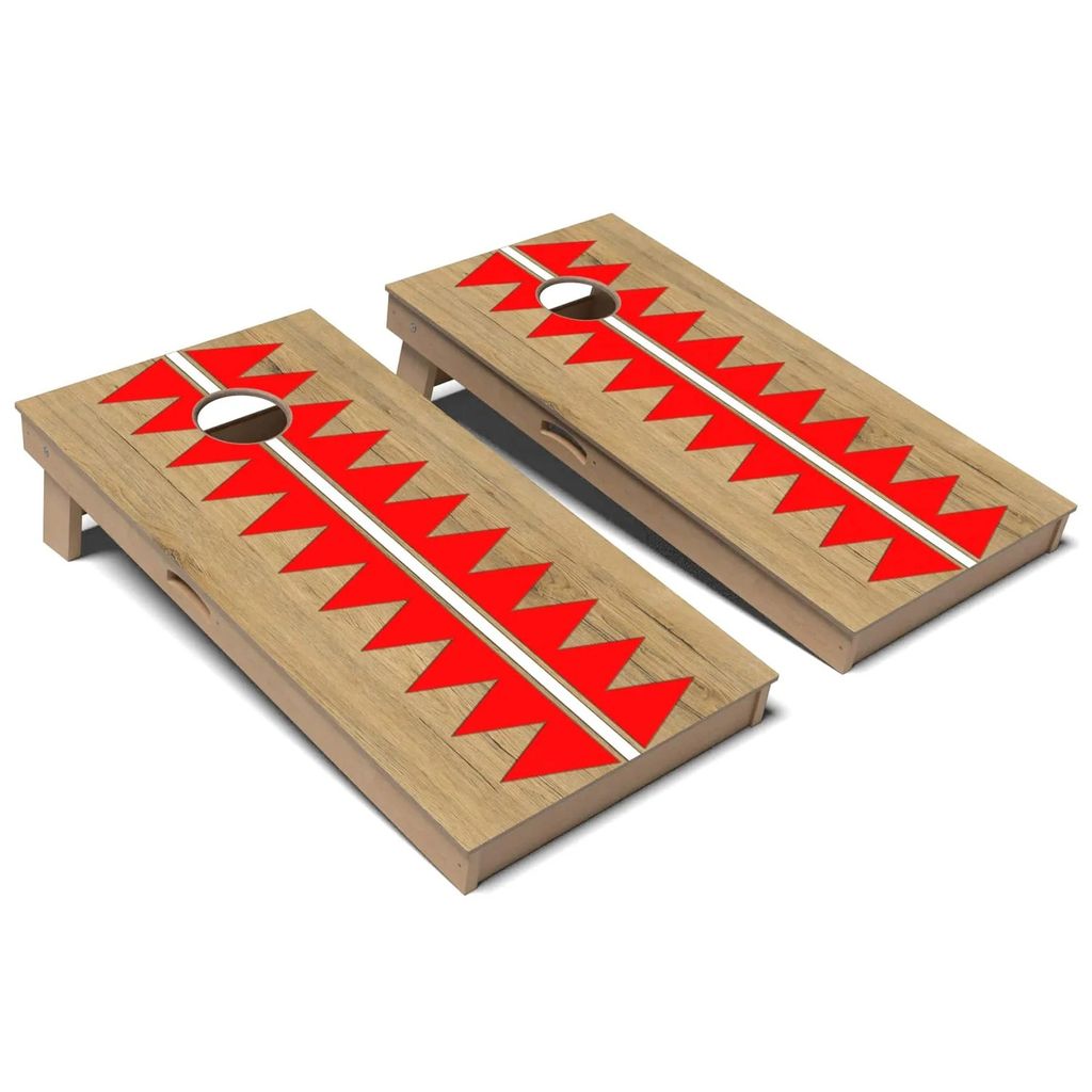 Flame Red Slice Cornhole Board Set