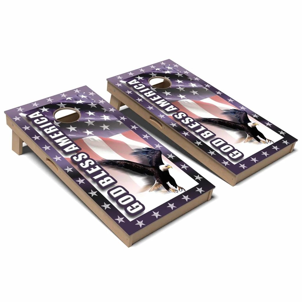 God Bless America Cornhole Board Set