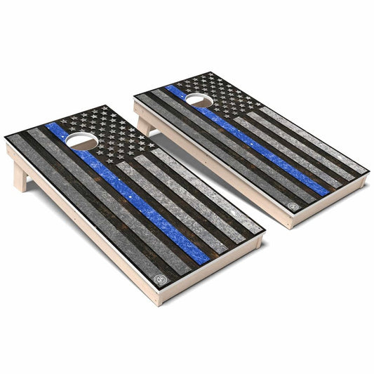 American Flag Thin Blue Line Weatherproof Cornhole Boards