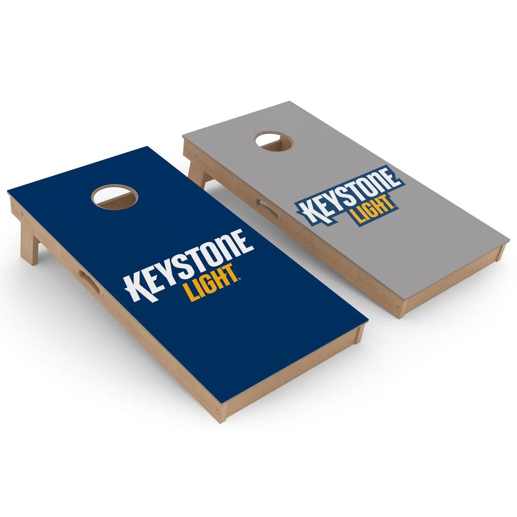 Keystone Light Blue/Grey Cornhole Board Set