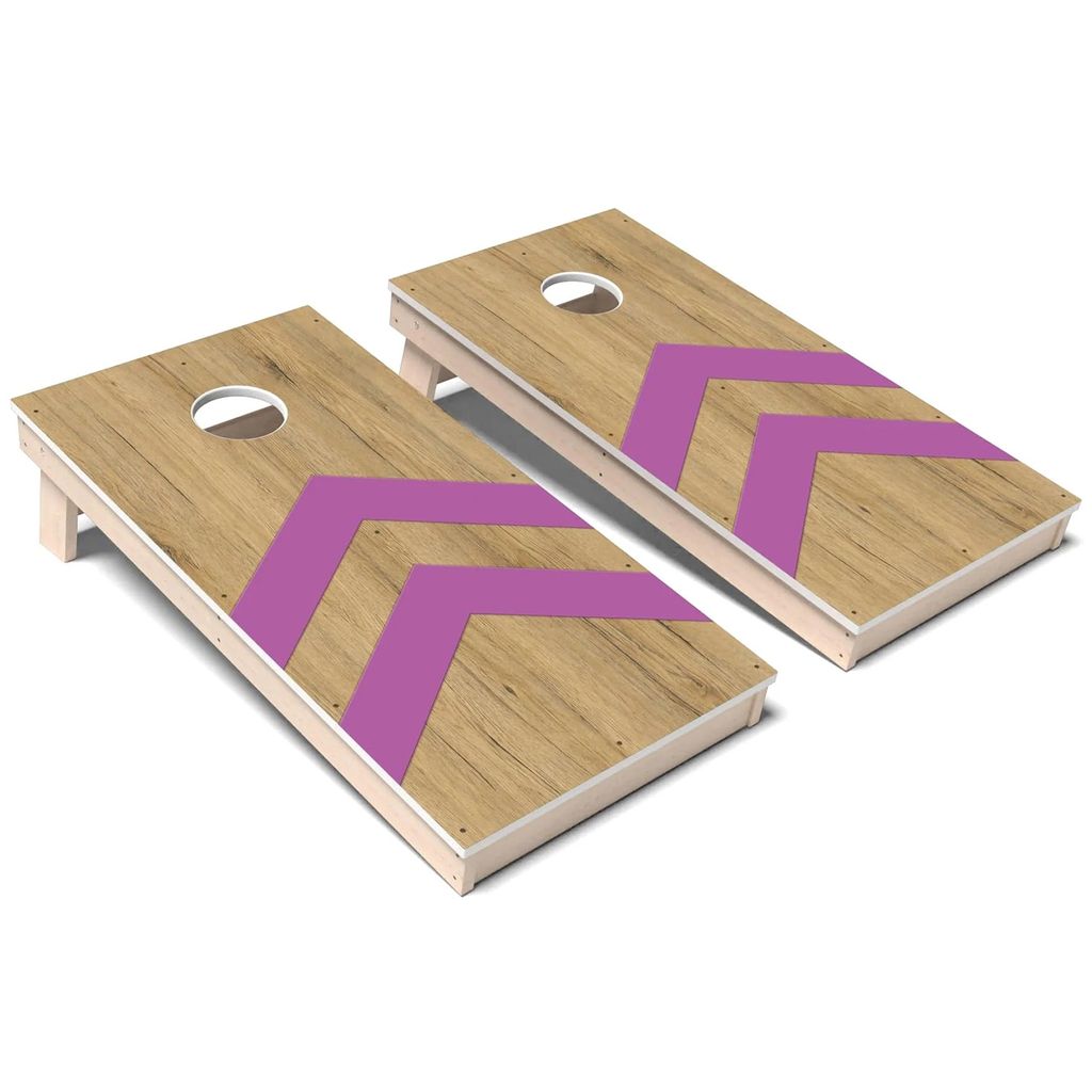 Lavender Chevron All-Weather Cornhole 