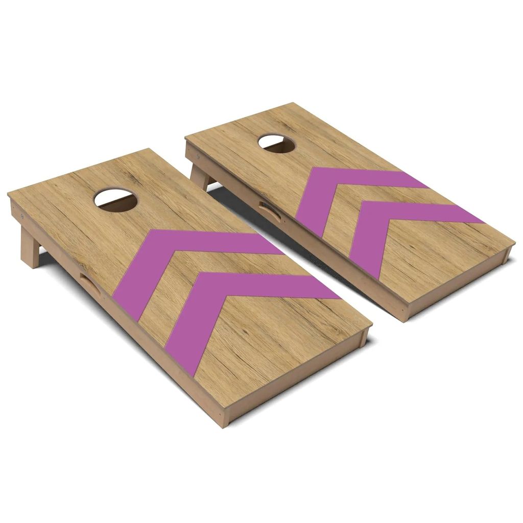 Lavender Chevron Cornhole Board Set