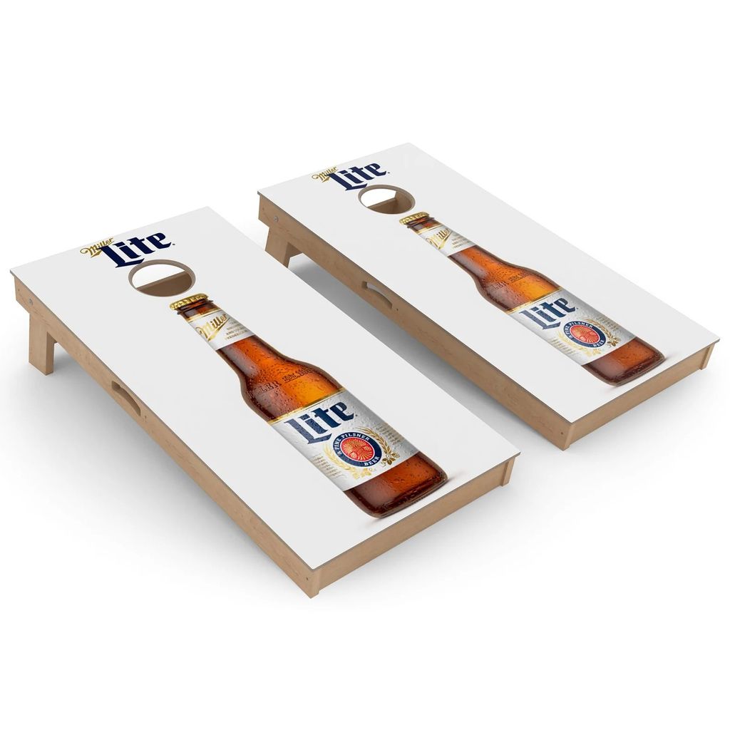 Miller Light Bottle Cornhole Board Set