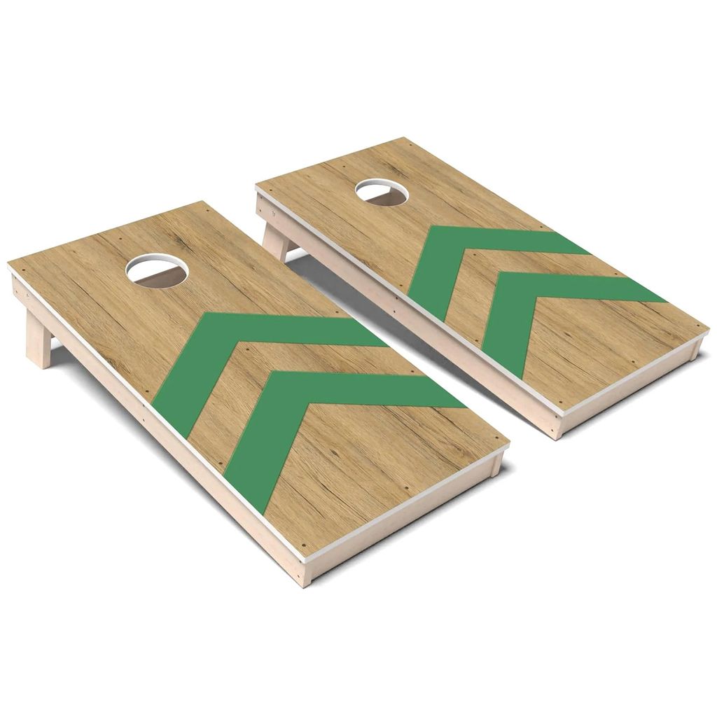 Mossy Green Chevron All-Weather Cornhole 
