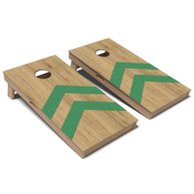 Mossy Green Chevron Cornhole Board Set

