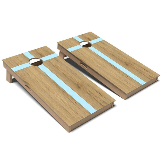 Powder Blue Cross Cornhole Board Set