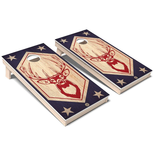 Red White Buck Weatherproof Cornhole Boards