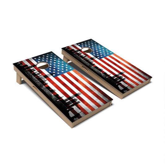 Skyline American Flag All-Weather Cornhole 