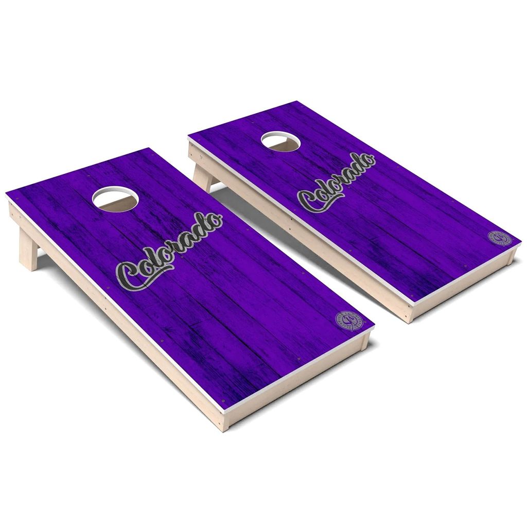 Colorado Vintage Baseball Weatherproof Cornhole Boards