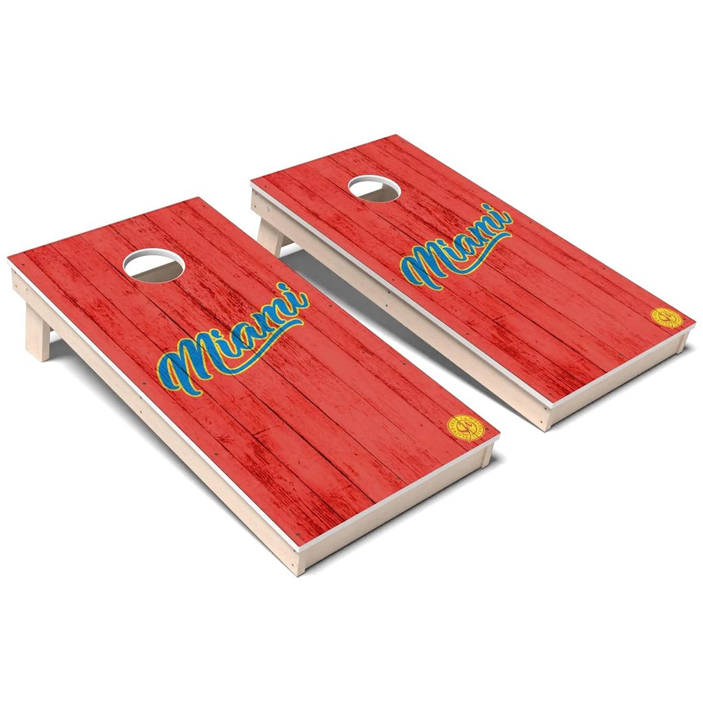 Miami Vintage Baseball Weatherproof Cornhole Boards