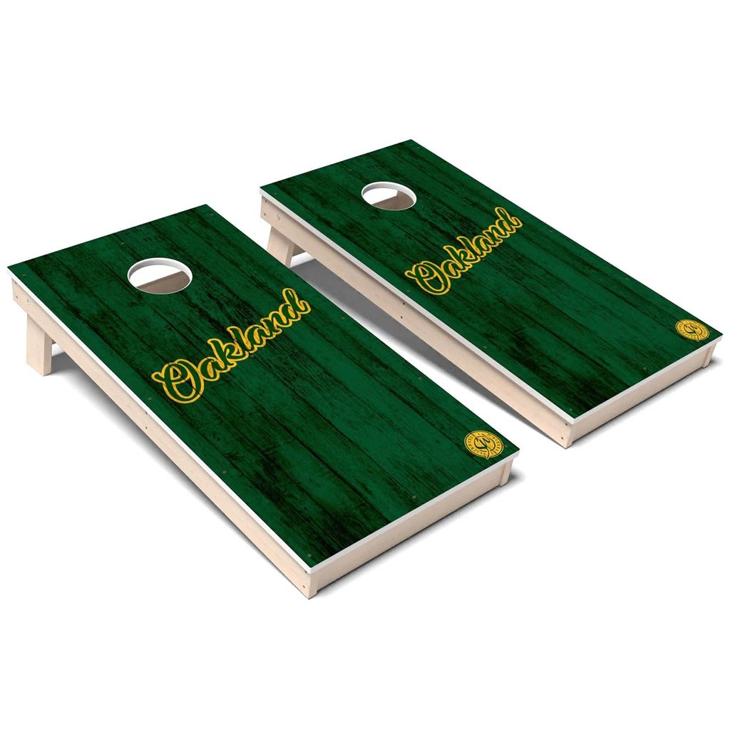 Oakland Vintage Baseball Weatherproof Cornhole Boards