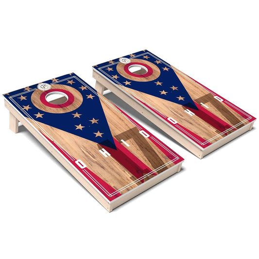 Ohio State Flag 2.0 Weatherproof Cornhole Boards