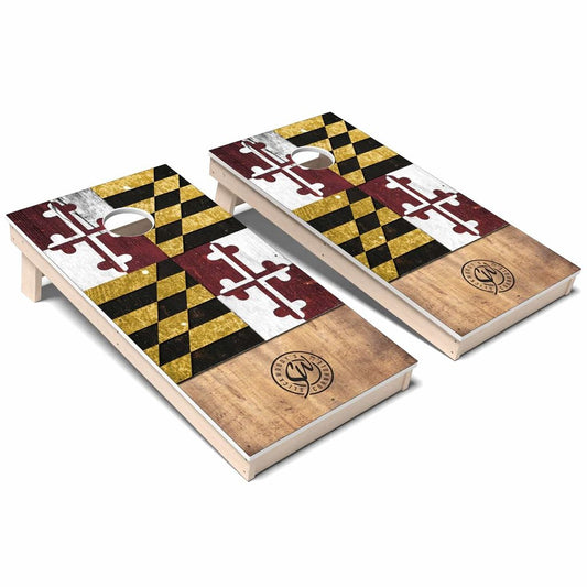 Maryland Flag Weatherproof Cornhole Boards