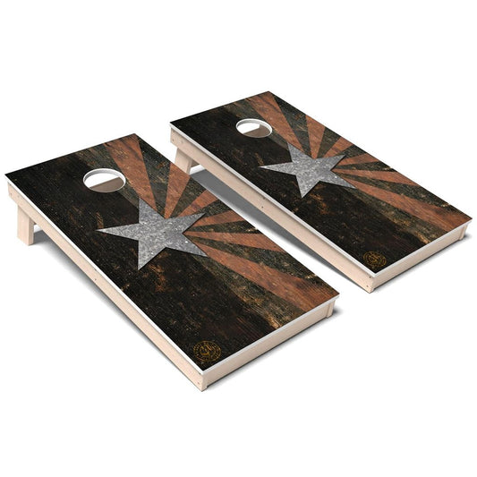 Arizona Flag Rustic Weatherproof Cornhole Boards