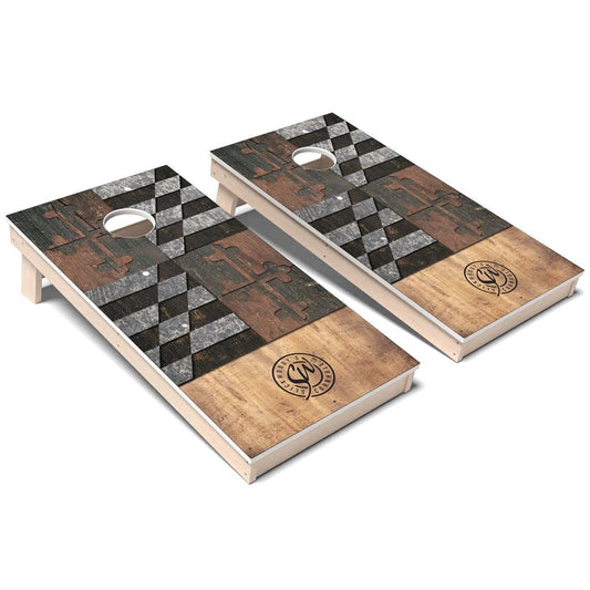 Maryland Flag Rustic Weatherproof Cornhole Boards